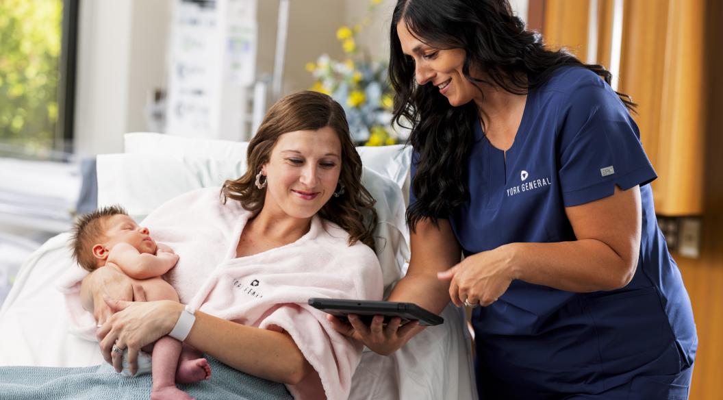 baby mom and nurse